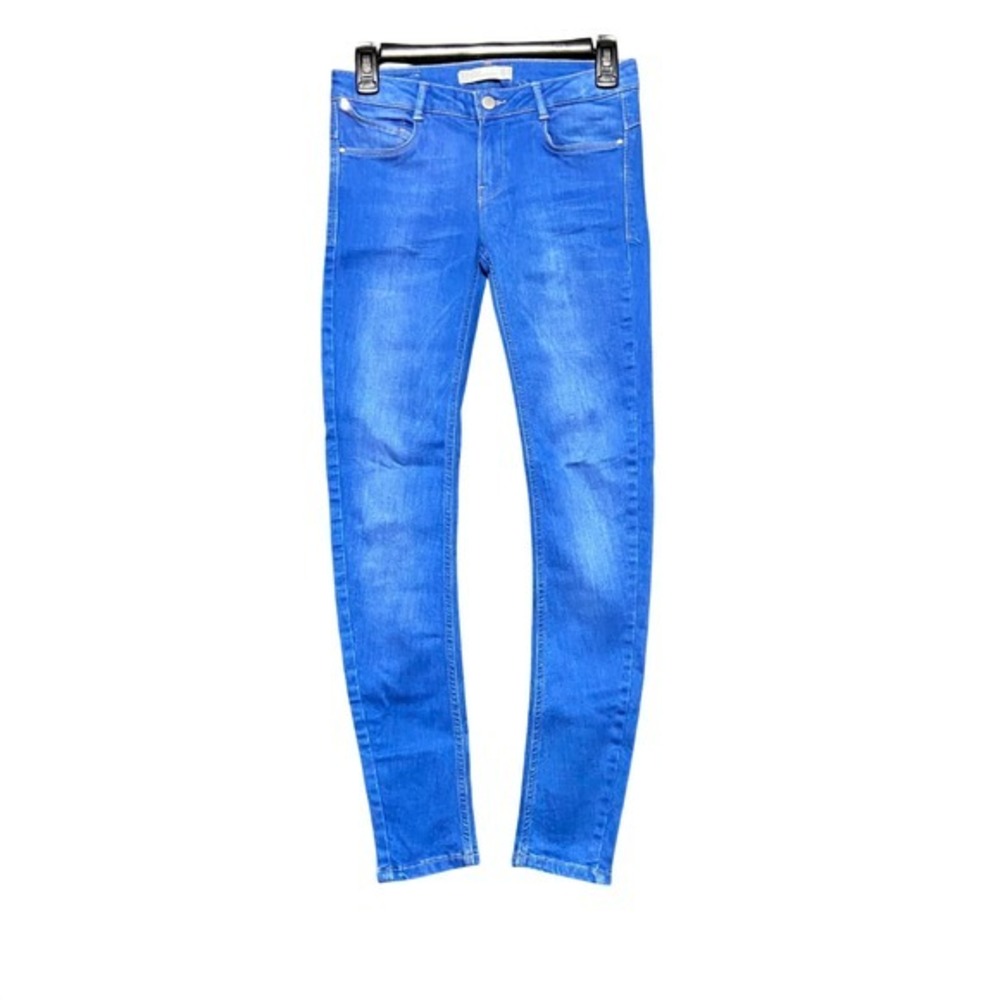Zara Women's Size 4 Embrace Denim by Trafaluc MId Rise Skinny Jeans Blue Stretch